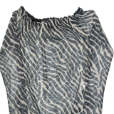 Womens Printed Bodysuit Black Long Sleeve Animal Print S