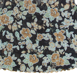 Mesh Sheer Womens Printed Top Black V-Neck Sleeveless Floral M