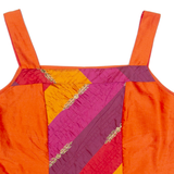 Womens Cropped Top Orange Sleeveless L