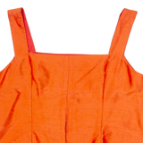 Womens Cropped Top Orange Sleeveless L