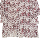 Womens Printed Shirt Pink Collared Long Sleeve Floral M