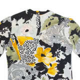 HARDOB Womens Printed Blouse Black 90s Floral UK 10