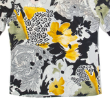 HARDOB Womens Printed Blouse Black 90s Floral UK 10