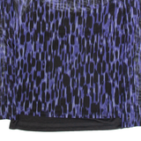C&A Womens Printed Top Blue Long Sleeve Animal Print L