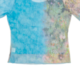 BERRI Mesh Womens Printed Top Blue Floral M