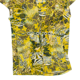 YING LAI Womens Printed Top Yellow Crazy Pattern L