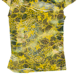 YING LAI Womens Printed Top Yellow Crazy Pattern L