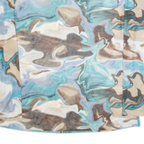 COOP Marble Womens Printed Top Blue Long Sleeve Crazy Pattern 2XL