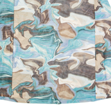 COOP Marble Womens Printed Top Blue Long Sleeve Crazy Pattern 2XL