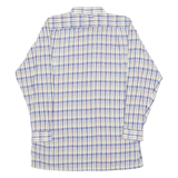 Mens Shirt Blue Check Long Sleeve S