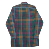 BREMO Mens Flannel Shirt Green Check Long Sleeve M