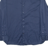 TED BAKER Mens Plain Shirt Blue Long Sleeve L