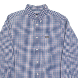 WRANGLER Mens Shirt Blue Check Long Sleeve M