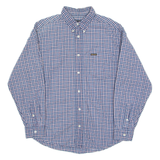 WRANGLER Mens Shirt Blue Check Long Sleeve M