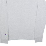 CHAMPION Mens T-Shirt Grey Long Sleeve S