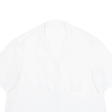 Sheer Womens Shirt Blouse White High Neck M