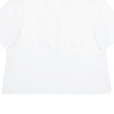 Sheer Womens Shirt Blouse White High Neck M
