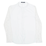 G2000 Lace Sleeves Womens Blouse Shirt Cream Long Sleeve S