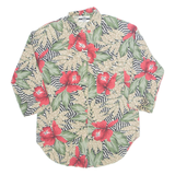 BEST BLOUSE COMPANY Womens Printed Shirt Black 3/4 Sleeve 90s Floral M