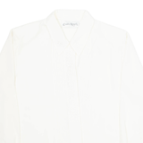 CLAUDIA RICHARD Womens Blouse Shirt Cream Collared Long Sleeve 90s L