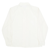 CLAUDIA RICHARD Womens Blouse Shirt Cream Collared Long Sleeve 90s L