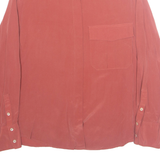 MANGO Womens Shirt Red Collared Long Sleeve XL