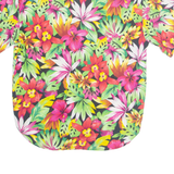 AMERICAN WEEKEND Womens Printed Shirt Black Off Shoulder 90s Floral M
