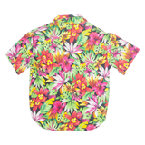 AMERICAN WEEKEND Womens Printed Shirt Black Off Shoulder 90s Floral M