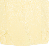 BANKERS CLUB Womens Printed Blouse Yellow High Neck 90s Geometric M