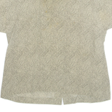 ELLEN TRACY Womens Printed Blouse Grey 90s Silk Herringbone M