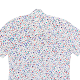 NOTATIONS Petite Womens Printed Blouse White V-Neck 90s Spotted S