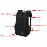 Anypet Medium Black Pet Carrier Backpack with Pockets – Travel & Driving Bag for Medium to Large Dogs