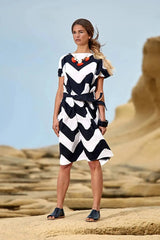 Venus Dress (Black and White)