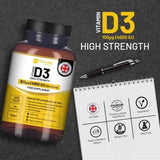 Vitamin D3 4000 IU High Strength I 425 Vegetarian Micro Tablets (14 Months Supply) I Vitamin D3 Supplement for Immune Support, Calcium Boost, Bone & Muscle