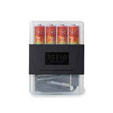 VIVID Geometric AA USB Rechargeable Lithium Batteries | Paleblue