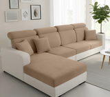 Anyseat L‑Shape Sofa Cover Coffee Chenille Polyester Thick Stretchable Cushion Protector for Living Room