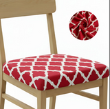 Anyseat Red White Print Chair Cover – Stretch Washable Removable Seat Cover for Dining & Kitchen