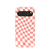 Bubblegum Pink Warped Checkers Google Pixel 10 Pro XL Case
