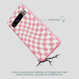 Bubblegum Pink Warped Checkers Google Pixel 8 Pro Case