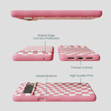 Bubblegum Pink Warped Checkers Google Pixel 8 Pro Case