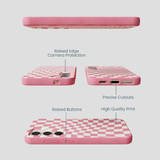 Bubblegum Pink Warped Checkers Samsung Galaxy S24 Case