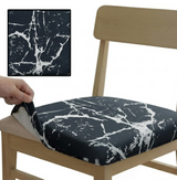 Anyseat Chair Cover Black White Splash Print Stretch Seat Cover for Home Dinning Kitchen Washable Removable
