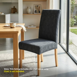 Anyseat Dark Gray Plain Scratch Pattern Print Elastic Chair Cover – Plain Dining Slipcover & Home Décor