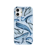 Powder Blue Whales iPhone 16 Plus Case
