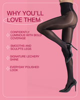 Lustrous Shiny Semi-Opaque Pantyhose