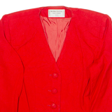 MAXI LIBRATI Womens Blazer Jacket Red 80s XS