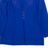 BIAGGINI Womens Blazer Jacket Blue Floral UK 14