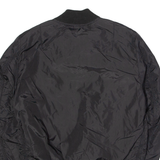 ALPHA INDUSTRIES Mens Bomber Jacket Black Nylon S