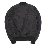 ALPHA INDUSTRIES Mens Bomber Jacket Black Nylon S