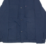 TOMMY HILFIGER Mens Parka Jacket Blue Nylon S